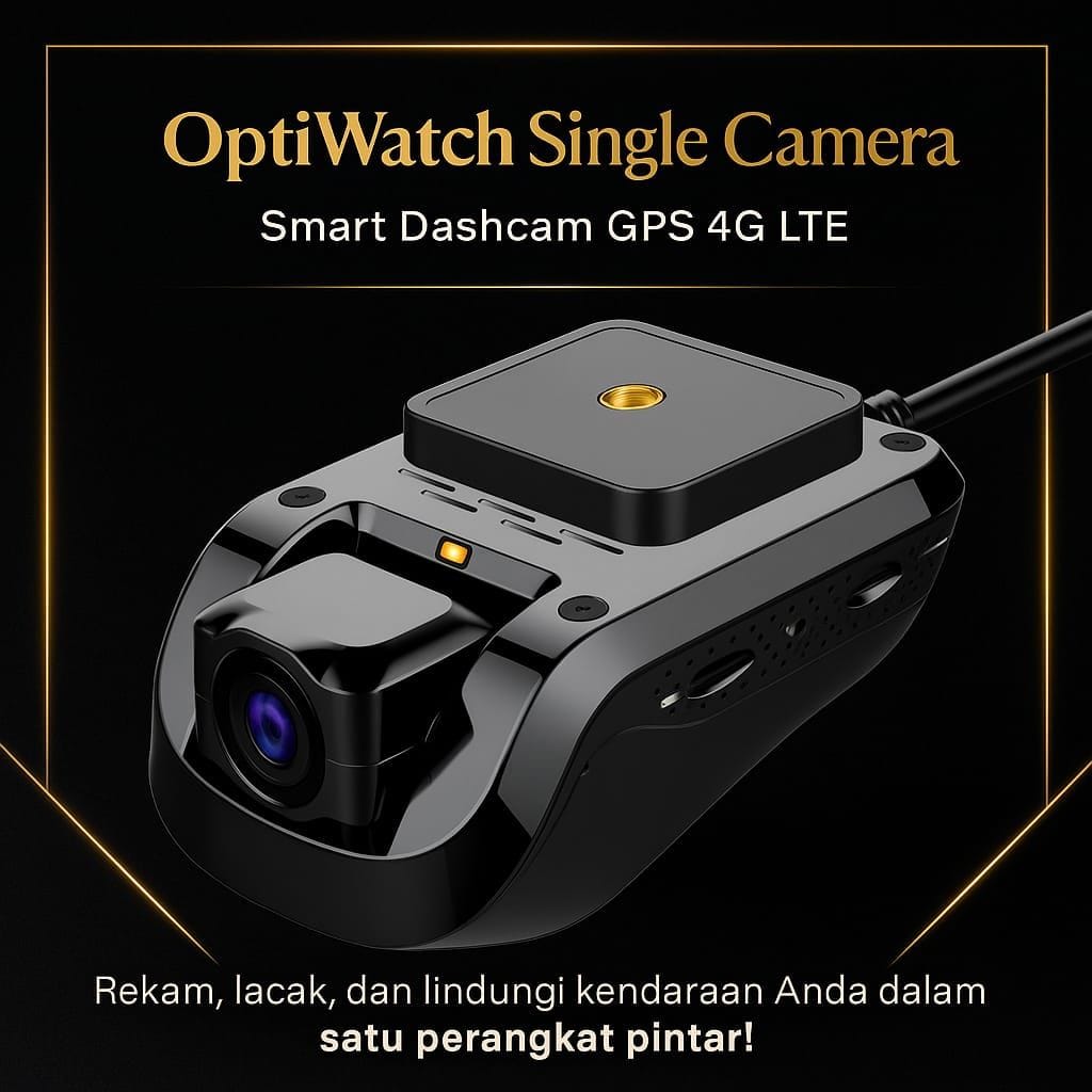 OptiWatch Single Camera – Smart Dashcam GPS 4G LTE